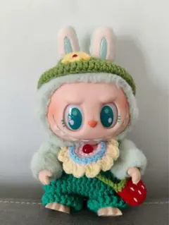 ラブブ　labubu ラブブ服　手作り　おりもの　ぬいぐるみ服　マスコット服