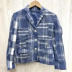 ほぼ未使用Ralph Lauren ラルフローレン チェック 麻 ジャケット