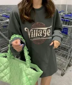 【CLEA】オーバーサイズ 古着風 ロング長袖Tシャツ