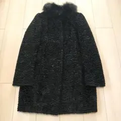 S MAX MARA ファーコート アストラカン ファー付き
