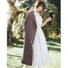Her lip to Belted Dress Trench Coat