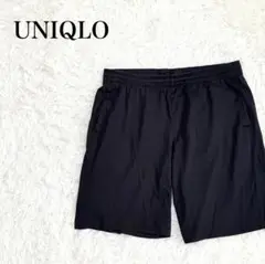 美品　UNIQLO ユニクロ　エアリズムハーフパンツ　M ブラック　コットン