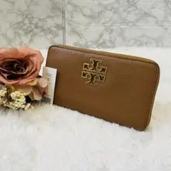 ⭐️極美品⭐️トリーバーチ 長財布 ブリテン キャメル ラウンドファスナー