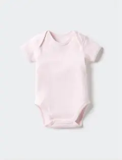ユニクロ　メッシュ　ボディスーツ　半袖　ポインテール　ピンク