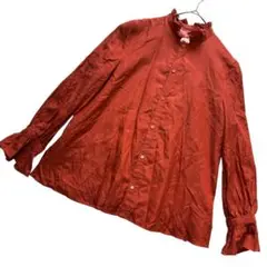VOUS ETES ヴゼット シルクコットン ブラウス シャツ 長袖 36
