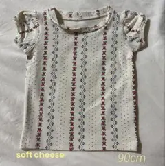 【新品タグ付き】しまむら softcheese 半袖 Tシャツ90cm