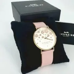 【箱・新品電池】COACH ペリー 花柄ダイヤル 時計 ピンク 箱付き