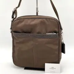 【良品】COACH ポシェット サコッシュ ショルダーバッグ ナイロンレザー