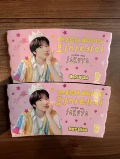 NCT WISH メガコーヒー　サクヤ　カップホルダー2枚組