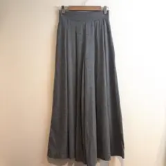 ユニクロ　グレー ガウチョパンツ ワイド