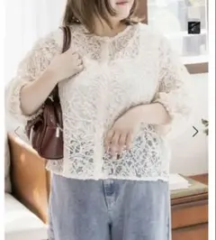 クレット　CLETTE コード刺繍レースカーディガン