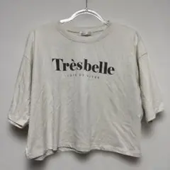 Helm ロゴプリント ベージュ クロップドTシャツ　Mサイズ　ゆったりサイズ