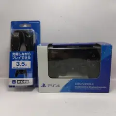 PS4 純正 DUALSHOCK4 箱・説明書付＋HORI製充電ケーブルセット1