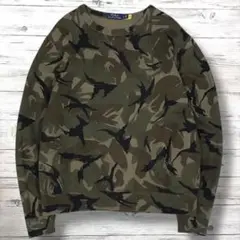 Ralph Lauren スウェット 迷彩柄 カーキ L 0446