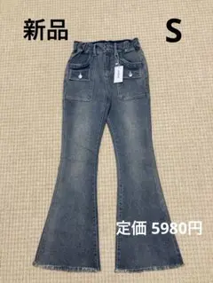 【新品】ANIENDアニエンド フレアデニム S