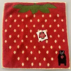 くまモン　ハンカチ　タオルハンカチ　タオル　いちご　刺繍