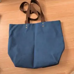 青いキャンバスエコバッグ