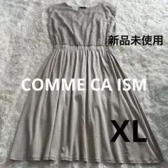 新品未使用XL シフォンジャカード切替ワンピースCOMME CA ISM