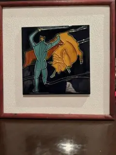 素晴らしい陶版画 熱狂スペイン サンフェルミン祭パンプローナ牛追い祭り