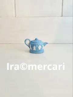 【オークション】ウェッジウッド風　ティーポット　フェーブ　フェーヴミニチュア陶器