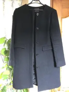 デミルクス ノーカラーコート 黒 38