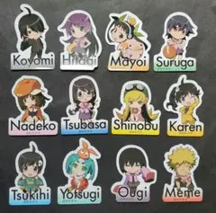 物語シリーズ　ダイカットステッカー　12枚　コンプリート品