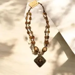 新品　タグ付き　Goa ゴア　木製ネックレス