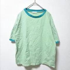 après jour mignon ストライプ 半袖Tシャツ F