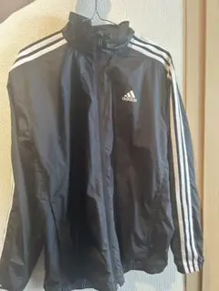 adidas ブラック ウィンドブレーカー