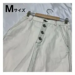 匿名配送✨️ホワイト コットン Aライン ロングスカート　【M】