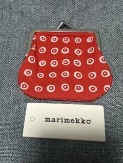 新品未使用　marimekko 赤 ドット柄 コインケース