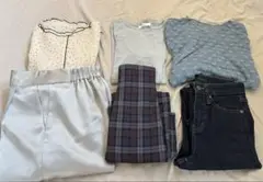 秋服　長袖　レディース　服　上下3セット　計6点　ブルー系