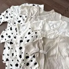 新生児　コンビ肌着　短肌着　５枚セット　ワッフル　ダルメシアン柄　ベビー服