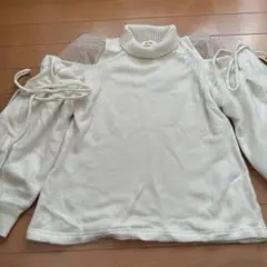 SNIDEL シースルーショルダーミニニットワンピース　プルオーパー