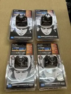 4個 LEDヘッドライト DOP-HD033 ヘッドバンド付 防滴形 ELPA