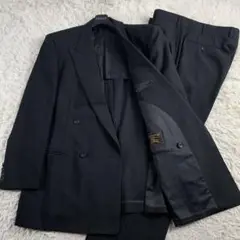 【美品】Burberry's ダブルスーツセットアップ 希少XL ブラック