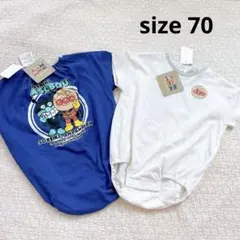 【新品】ベビー アンパンマン 半袖ロンパース 2点セット 70