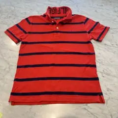 TOMMY HILFIGER ポロシャツ 152 赤/ネイビー