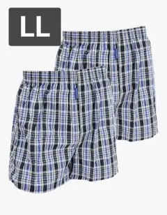 ２枚セット⭐️トランクス 下着 ブリーフ ルームウェア メンズ ブルー LL