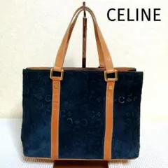 CELINE スエードトートバッグ Cマカダム ハンドバッグ