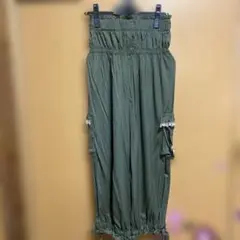 オリーブグリーン カーゴパンツ M