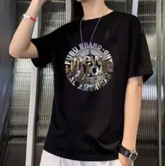 【残り2点】メンズ　Tシャツ　XL　半袖　ブラック　ユニセックス　ストリート　黒
