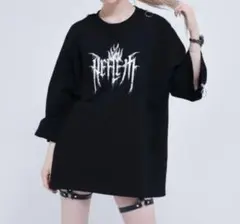 REFLEM /レフレム　ショルダーZIP カットソー ブラック