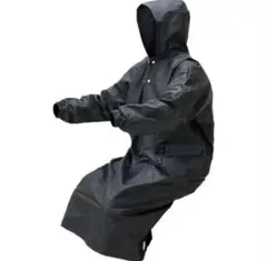 本日発送！新品 レインコート 撥水 防水 レインポンチョ ブラック フリーサイズ
