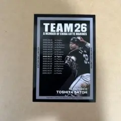 千葉ロッテマリーンズ 佐藤都志也 32 ビジター応援デー トレカ