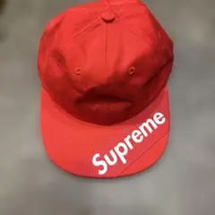 Supreme 18ss バイザーラベル6パネルキャップ