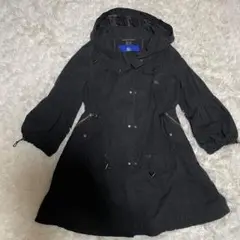 高級 BURBERRY BLUELABEL モッズコート フード付き