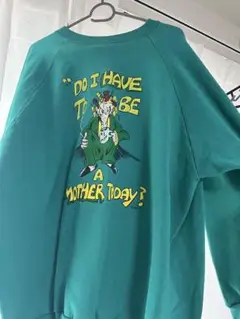 WITH AN ATTITUDE ターコイズ スウェットトレーナー古着