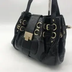 ジミーチュウ エナメル トートバッグ 黒 ブラック 肩掛け