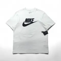 NIKE スウォッシュロゴ プリント Tシャツ XL ホワイト コットン